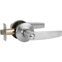 Lever Locksets; Lockset Type: Tubular Lock; Key Type: Conventional; Back Set: 2-3/8 to 2-3/4 in; Cylinder Type: Conventional; Material: Metal; Door Thickness: 1 3/8 - 2; Finish: Satin Chrome