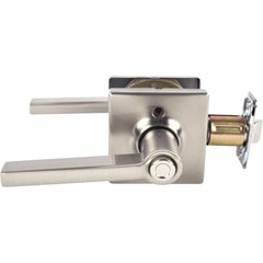 Lever Locksets; Lockset Type: Tubular Lock; Key Type: None; Back Set: 2-3/4; Cylinder Type: None; Material: Metal; Door Thickness: 1 3/8 - 1 3/4; Finish: Satin Nickel Plated Clear Coated