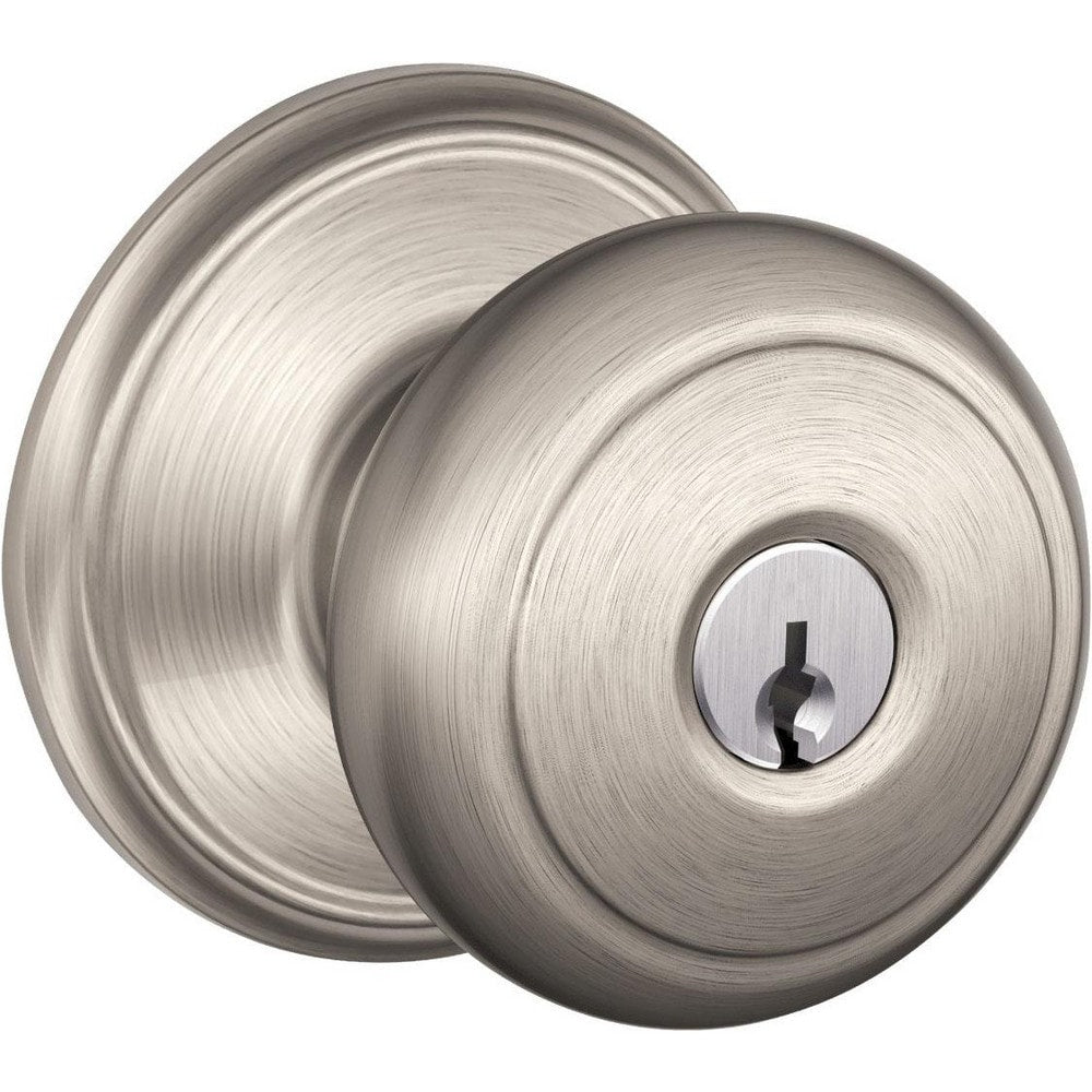 Lever Locksets; Lockset Type: Tubular Lock; Key Type: Schlage C; Back Set: 2-3/8 & 2-3/4; Cylinder Type: Schlage C Keyway; Material: Metal; Door Thickness: 1 3/8 - 1 3/4; Finish: Satin Nickel Plated Clear Coated