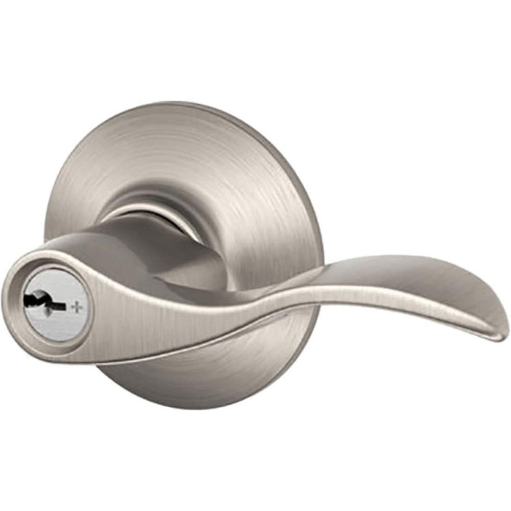 Lever Locksets; Lockset Type: Tubular Lock; Key Type: Schlage C; Back Set: 2-3/8 & 2-3/4; Cylinder Type: Schlage C Keyway; Material: Metal; Door Thickness: 1 3/8 - 1 3/4; Finish: Satin Nickel Plated Clear Coated