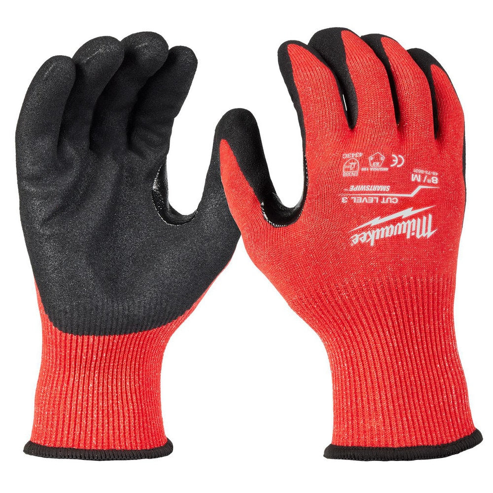 Cut-Resistant Gloves: Milwaukee 48-73-863E, Size Medium, ANSI Cut A3, ANSI Puncture 0, Nitrile, Nitrile