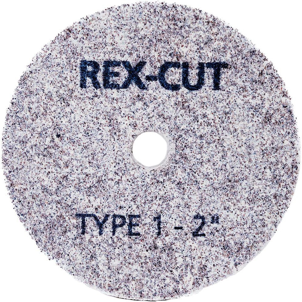 Deburring Wheel: 2" Dia, 1/8" Face Width, 3/8" Hole, Aluminum Oxide