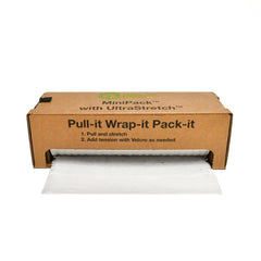 HexcelWrap All-Paper dispenser Box in White  12" x 300' Stretch-Wrap-Pack, 100% Recyclable