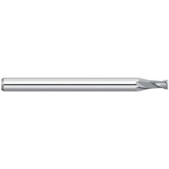 Corner Radius End Mill: 1.9 mm Dia, 0.113" LOC, 0.0150" Radius, 2 Flute, Solid Carbide