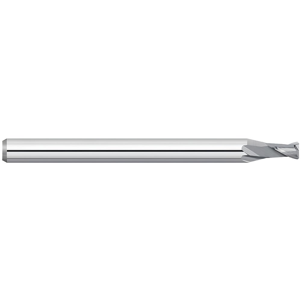 Corner Radius End Mill: 3/64" Dia, 1.80 mm LOC, 0.0150" Radius, 2 Flute, Solid Carbide