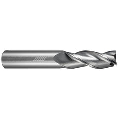 Square End Mill: 1/2" Dia, 1-5/8" LOC, 3 Flute, Solid Carbide