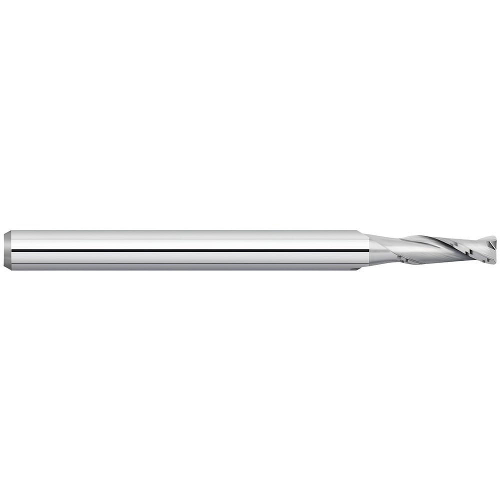 Corner Radius End Mill: 3/64" Dia, 0.141" LOC, 0.0150" Radius, 2 Flute, Solid Carbide