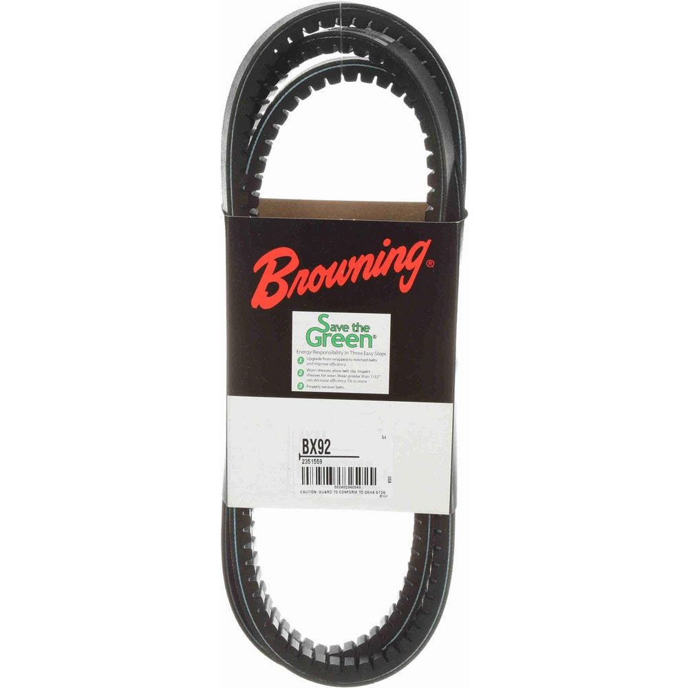 V-Belt: Section BX, 95" Outside Length, 21/32" Belt Width