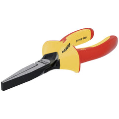 Long Nose Pliers; Pliers Type: 1000V Insulated Flat Nose Pliers; Jaw Texture: Serrated; Jaw Length (Inch): 1-15/32; Jaw Width (Inch): 19/32