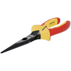 Long Nose Pliers; Pliers Type: 1000V Insulated Long Nose Pliers; Jaw Texture: Serrated; Jaw Length (Inch): 1-59/64; Jaw Width (Inch): 5/8