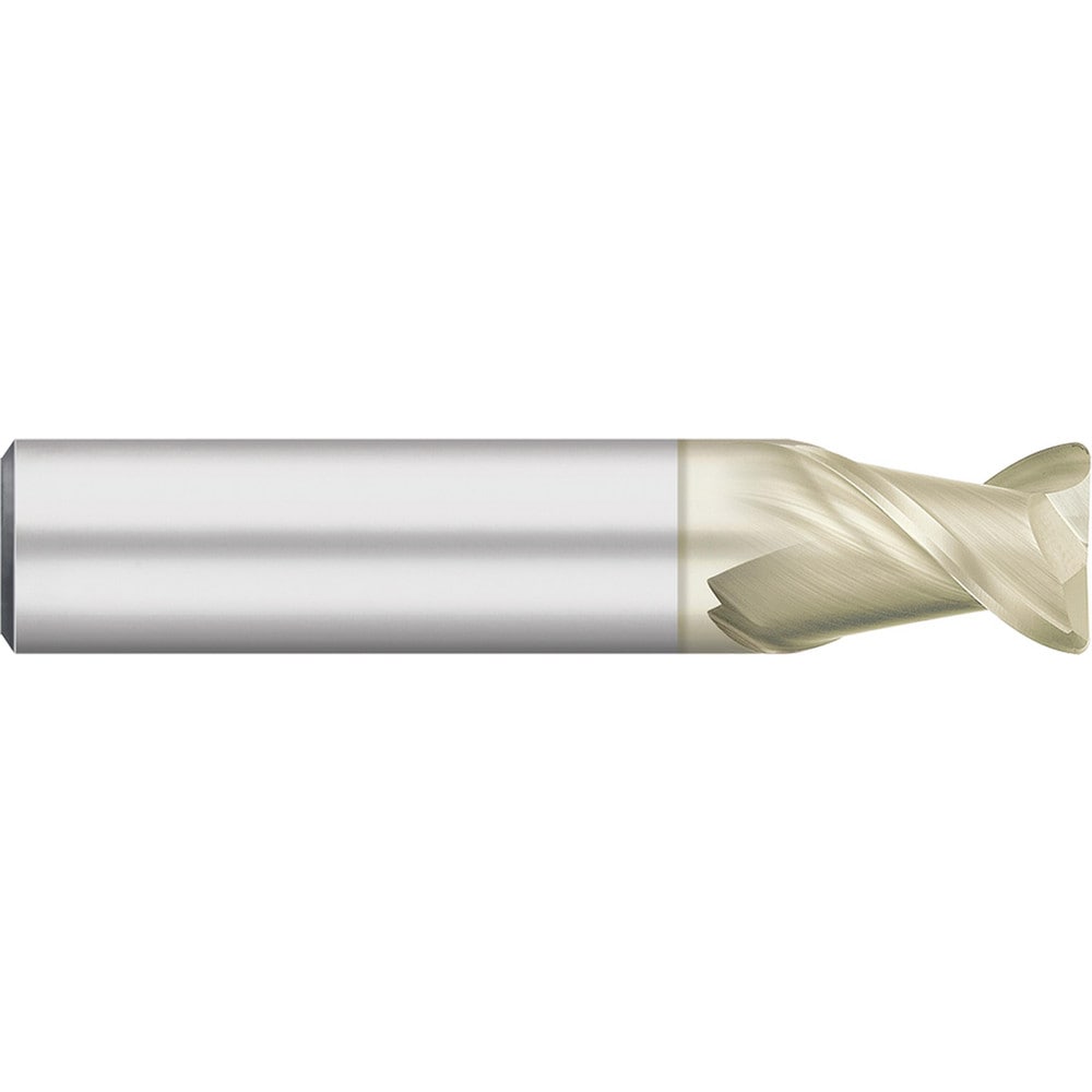 Corner Radius End Mill: 1/8" Dia, 1/4" LOC, 0.0300" Radius, 2 Flute, Solid Carbide