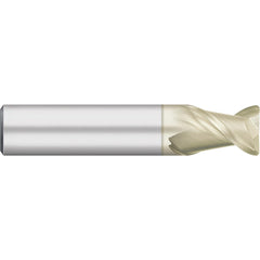 Corner Radius End Mill: 1/4" Dia, 1/2" LOC, 0.0300" Radius, 2 Flute, Solid Carbide