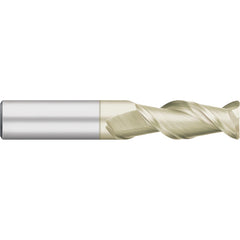 Corner Radius End Mill: 1/8" Dia, 1/2" LOC, 0.0200" Radius, 2 Flute, Solid Carbide