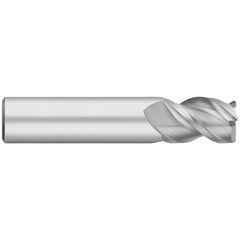 Corner Radius End Mill: 3/8" Dia, 5/8" LOC, 0.50 mm Radius, 3 Flute, Solid Carbide