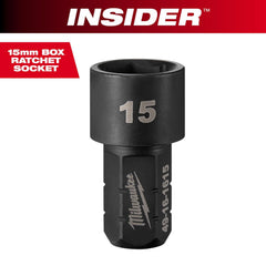 Impact Socket: 9/16" Drive, 15 mm Socket, Hex Drive