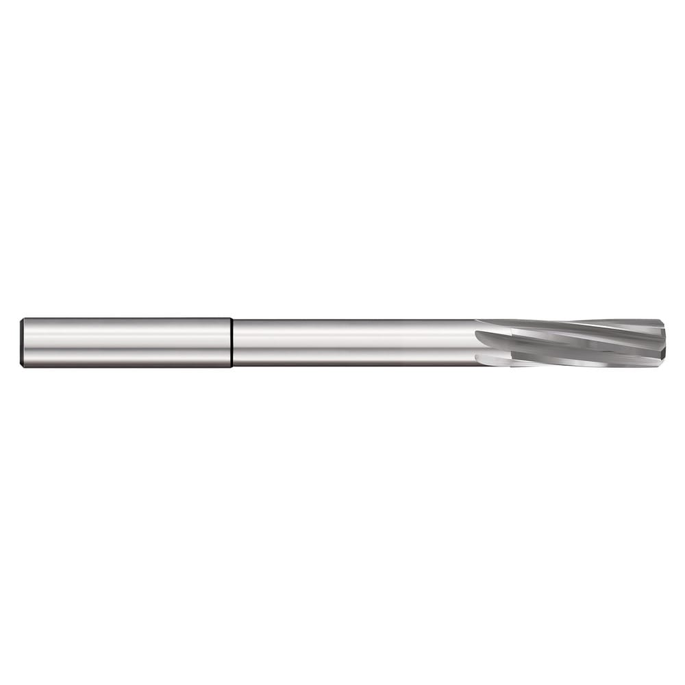 Chucking Reamer: 7/16" Dia, 4" OAL, 1-3/8" Flute Length, Straight-Cylindrical Shank, Solid Carbide