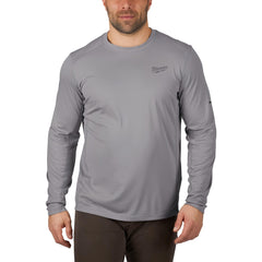 Work Shirt: General Purpose, Long Sleeve, X-Large, Polyester, Gray