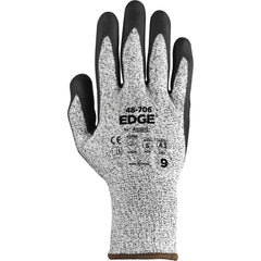 Cut, Puncture & Abrasion-Resistant Gloves: Edge 48-706, Size Medium, ANSI Cut A3, ANSI Puncture 5, Foam Nitrile, HPPE