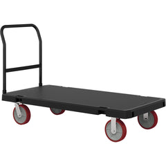 Platform Truck: 1600 lb Capacity, Structural Foam, 12" High, 60-1/4" Long, 30-1/4" Wide