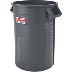 Trash Cans & Recycling Containers; Type: Utility; Container Capacity: 32; Container Shape: Round; Lid Type: None; Container Material: HDPE; Color: Gray; Material: HDPE