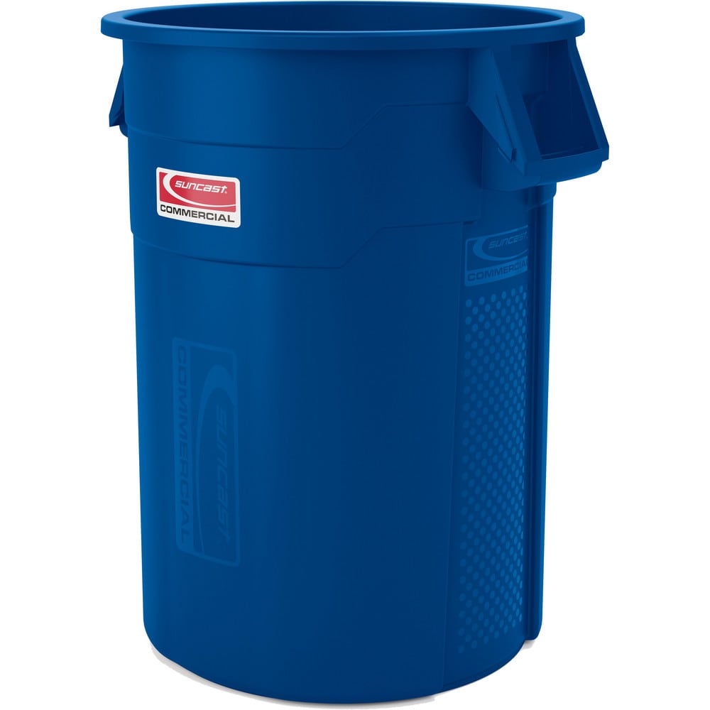 Trash Cans & Recycling Containers; Type: Utility; Container Capacity: 55; Container Shape: Round; Lid Type: None; Container Material: HDPE; Color: Blue; Material: HDPE