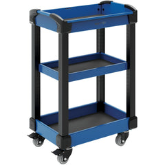 Utility Utility Cart: 25" Long, 25" Wide, Steel, 600 lb Capacity, Avalanche Blue