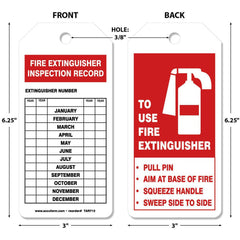 Inspection Tag: Rectangle, 6-1/4" High, Synthetic Paper, "Blank"