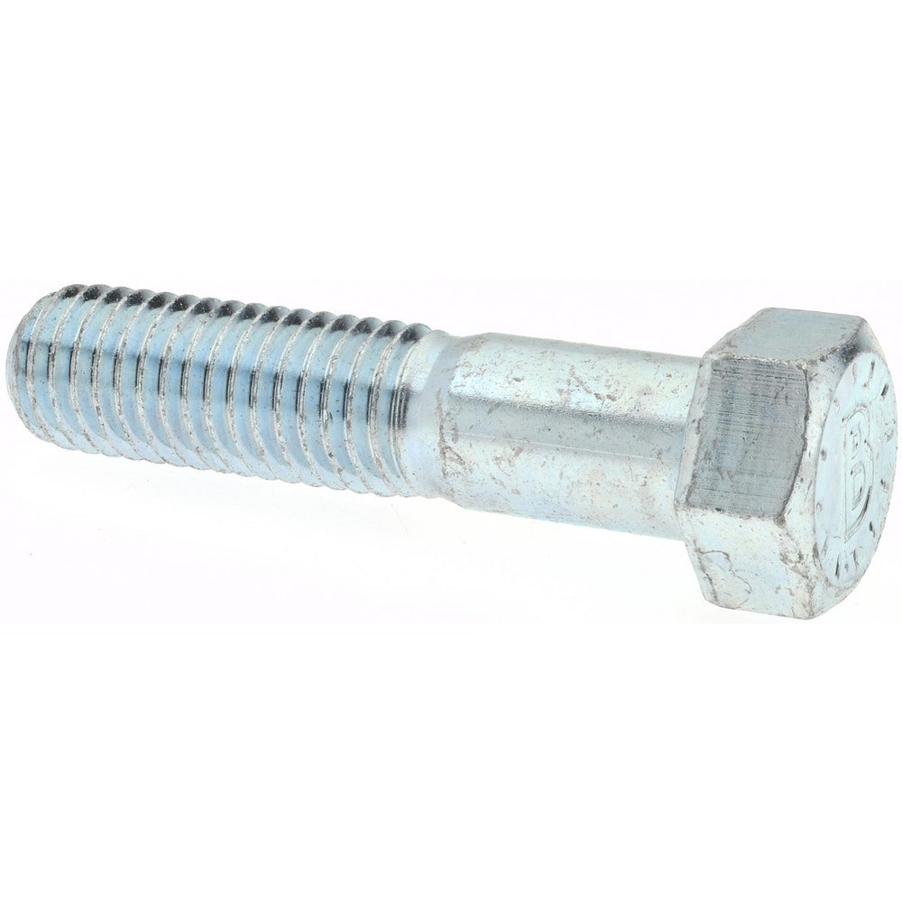 Hex Head Cap Screw: 9/16-12, 3" Length Under Head, Grade 9 Alloy Steel, Clear Zinc Chromate Finish