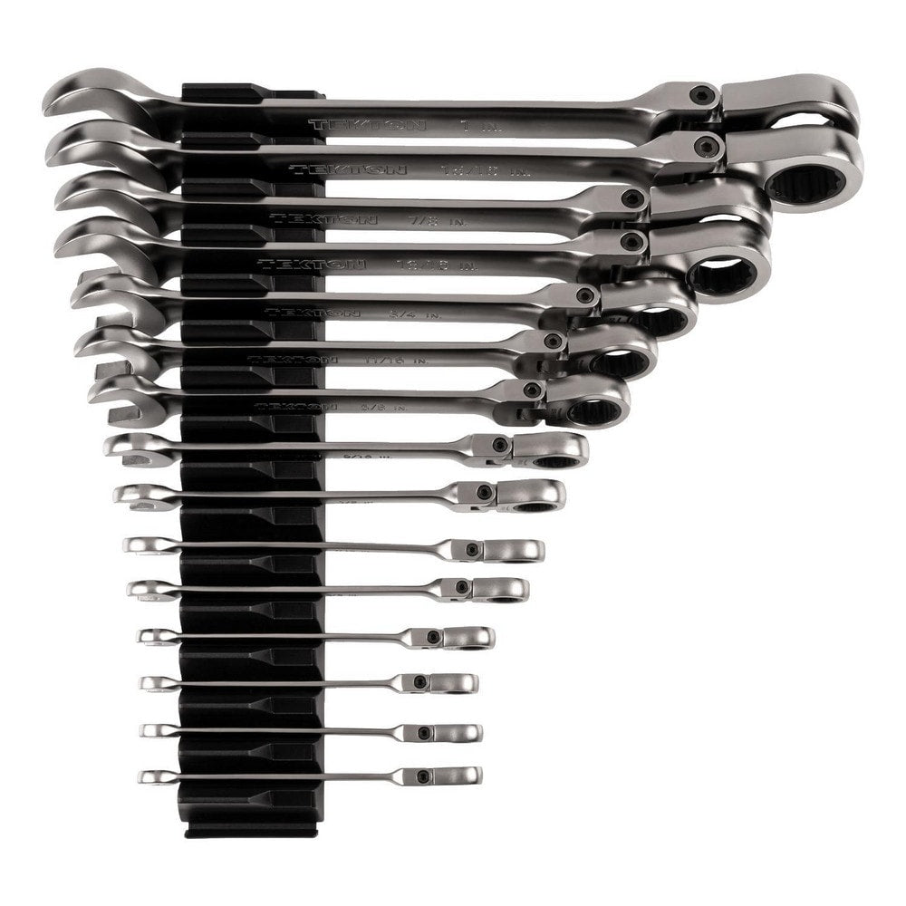 Ratchet Set & Combination Wrench Set: 15 Pc, Inch