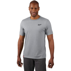 Work Shirt: Lightweight, Breathable & UV Protection, Short Sleeve, Medium, Cotton & Polyester, Gray, 0 Pocket