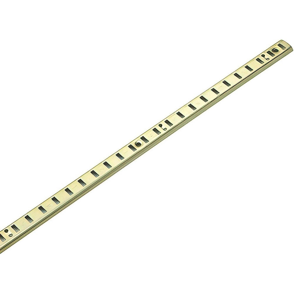 Brackets; Bracket Type: Pilaster Shelf Standard; Mount Type: Screw-On; Length (Inch): 72 in; Bracket Material: Metal; Overall Width: 0.63 in; Finish: Brass