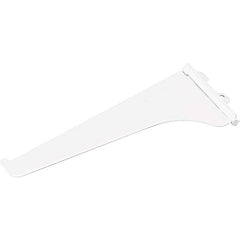 Brackets; Bracket Type: Shelf Bracket; Mount Type: Insert; Length (Inch): 12 in; Bracket Material: Metal; Load Capacity: 90; Overall Width: 0.5 in; Finish: White