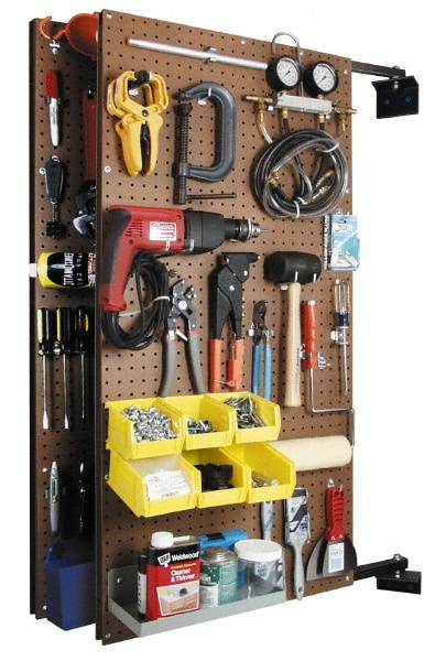 Pegboard Swing Panel Storage System: 24 x 48", Steel