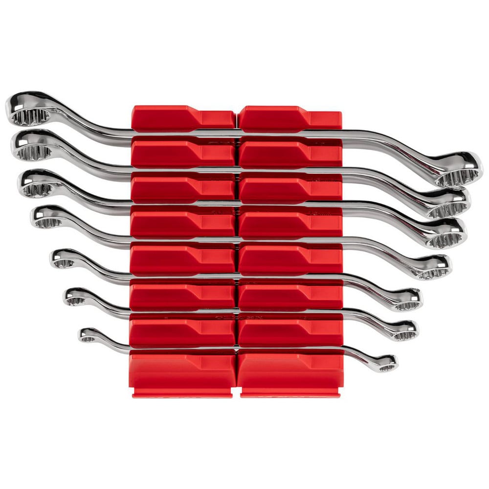 Offset Box End Wrench Set: 7 Pc, Metric