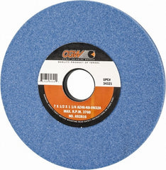 Surface Grinding Wheel: 7" Dia, 1/2" Thick, 1-1/4" Arbor, 46 Grit