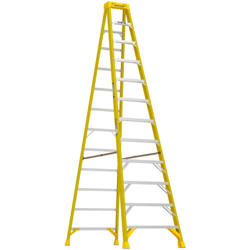 11 Step Fiberglass Foldable Step Ladder: Type IAA 375 lb Capacity 12' Height