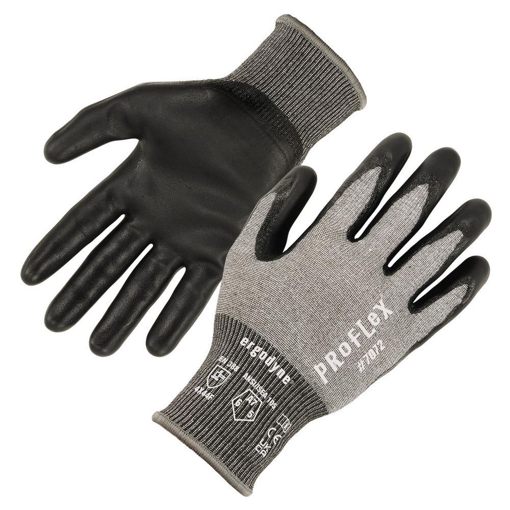 Cut, Puncture & Abrasion-Resistant Gloves: Ergodyne 7072, Size X-Small, ANSI Cut A7, ANSI Puncture 5, Nitrile, HPPE