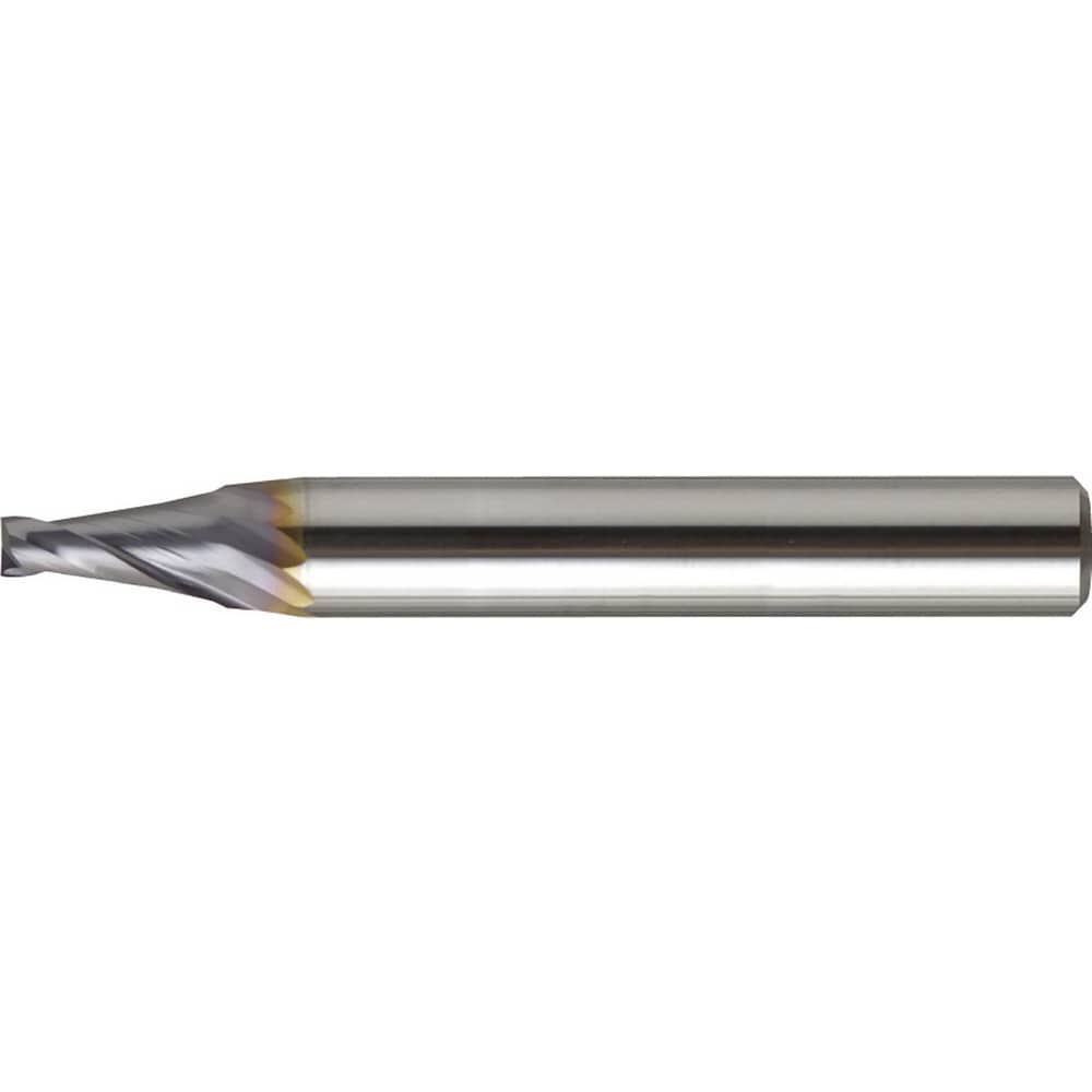 Tapered End Mill: 2.5 deg Angle per Side, 0.80 mm Small Dia, 3.00 mm LOC, 4 Flute, Square End