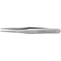 Tweezers; Tweezer Type: Utility; Pattern: Serrated Blunt Tip; Material: Stainless Steel; Tip Type: Blunt; Tip Shape: Pointed; Overall Length (Inch): 2-3/4; Grip Style: Smooth