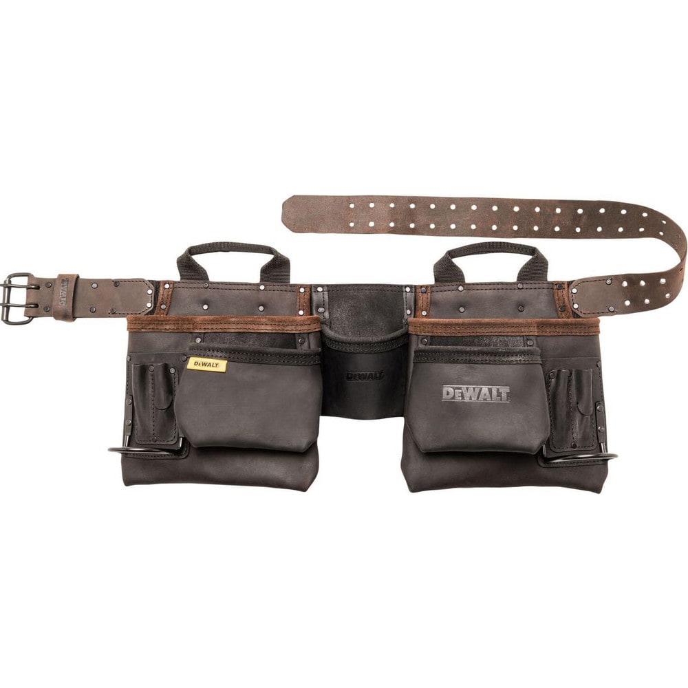 Tool Aprons & Tool Belts; Tool Type: Carpenter's¬†Apron; Minimum Waist Size: 33; Maximum Waist Size: 53; Material: Leather; Number of Pockets: 11.000; Color: Brown; Belt Type: Padded; Overall Width: 2