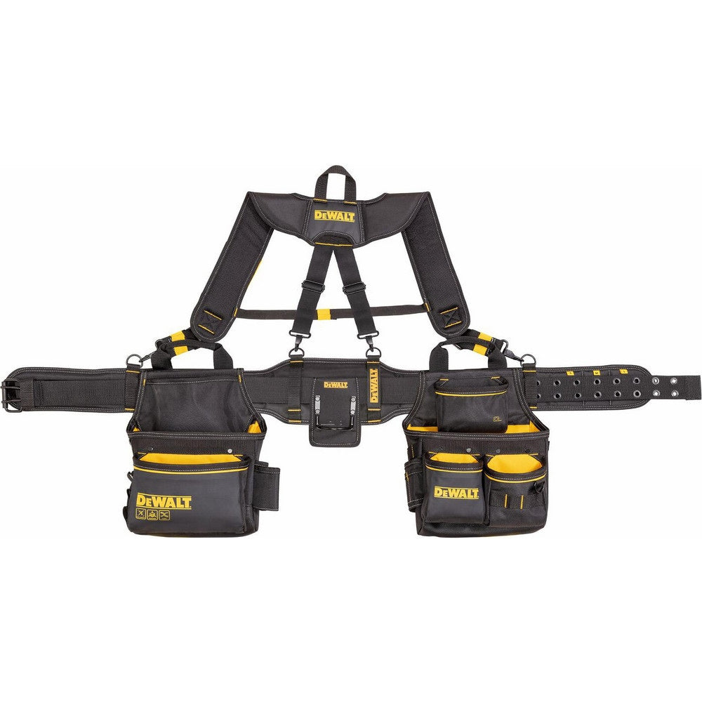 Tool Aprons & Tool Belts; Tool Type: Tool Rig; Minimum Waist Size: 34; Maximum Waist Size: 50; Material: Polyester; Number of Pockets: 25.000; Color: Yellow, Black; Belt Type: Padded; Overall Width: 5