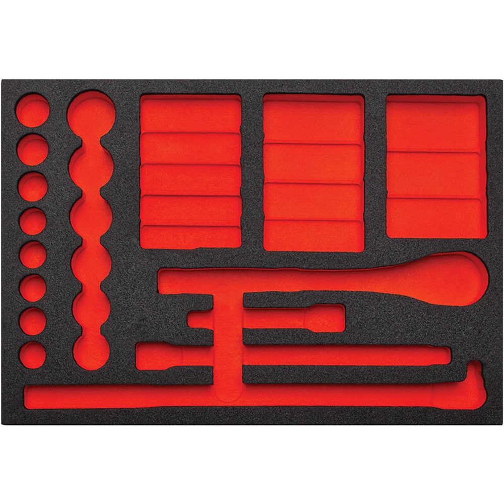 Tool Box Case & Cabinet Inserts; Type: Foam Insert; For Use With: J54126XL; Material Family: Polyethylene; Width (Inch): 16; Depth (Inch): 11; Height (Inch): 1-1/4; Color: Black/Red; Material: Polyethylene