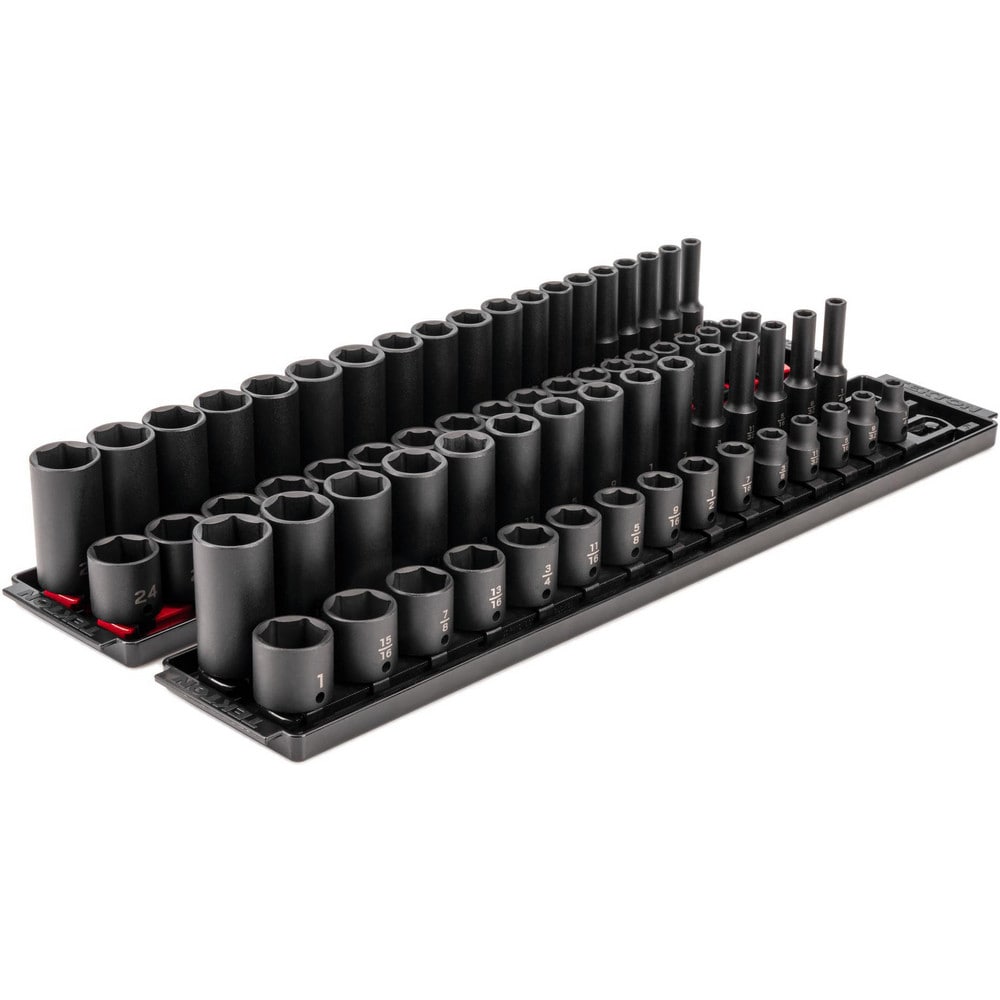 Deep Standard Impact Socket Set Socket Set: 68 Pc, 0.25 to 1" Socket