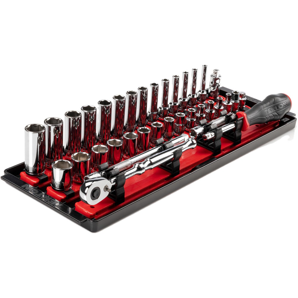 Deep Standard Ratchet&Socket Set Socket Set: 35 Pc, 4 to 15" Socket