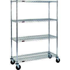 Wire Shelving; Shelving Type: Mobile Wire Shelving; Shelf Type: Adjustable; Adjustment Type: Split Sleeve; Shelf Capacity: 800; Mobility: Mobile; Depth (Inch): 18; Height (Inch): 74; Width (Inch): 36; Wire Shelving Material: Stainless Steel