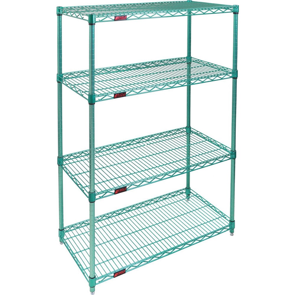 Wire Shelving; Shelving Type: Stationary Wire Shelving; Shelf Type: Adjustable; Adjustment Type: Split Sleeve; Shelf Capacity: 800; Mobility: Stationary; Depth (Inch): 18; Height (Inch): 74; Width (Inch): 48; Wire Shelving Material: Antimicrobial Steel