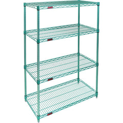 Wire Shelving; Shelving Type: Stationary Wire Shelving; Shelf Type: Adjustable; Adjustment Type: Split Sleeve; Shelf Capacity: 800; Mobility: Stationary; Depth (Inch): 24; Height (Inch): 74; Width (Inch): 36; Wire Shelving Material: Antimicrobial Steel