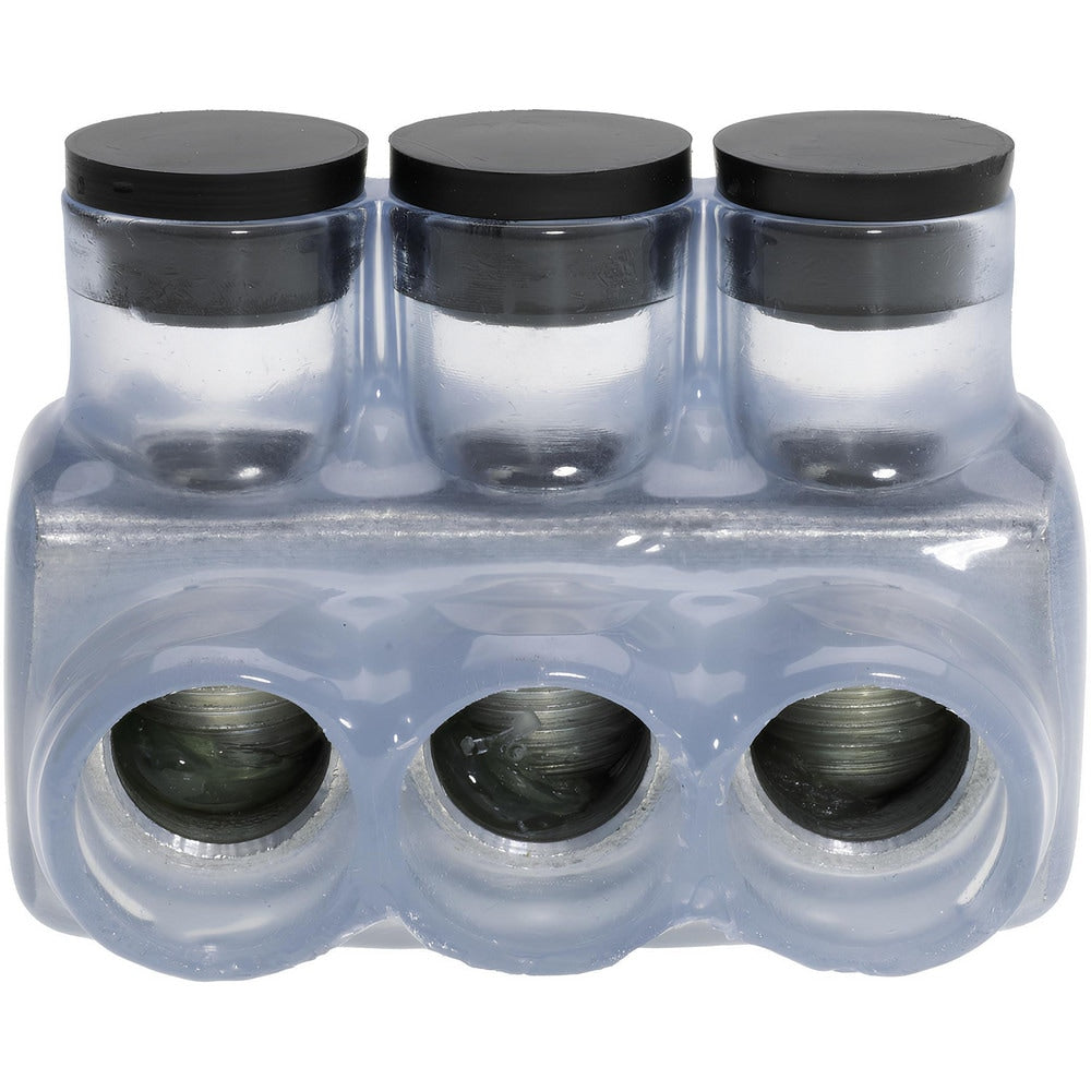 Push In Wire Connectors; Connector Type: Tap; Compatible Wire Size (AWG): 500 kcmil, 4 AWG; Number Of Ports: 3; Overall Length: 9.00; Connector Color: Clear; Overall Width: 6; Overall Length (mm): 9.00; Overall Height: 3.8