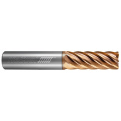 Corner Radius End Mill: 3/16" Dia, 3/4" LOC, 0.0100" Radius, 7 Flute, Solid Carbide