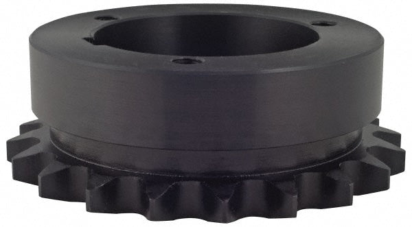 Bushed Roller Chain Sprocket: 19 Teeth, 1/2" Pitch, 1-1/2" Bore Dia